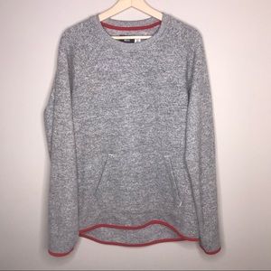 Women’s Gray Sweater with Red Trim